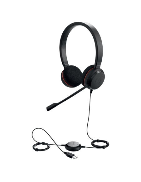 Jabra Evolve 20 Auriculares Alámbrico Diadema Oficina/Centro de llamadas USB tipo A Negr
