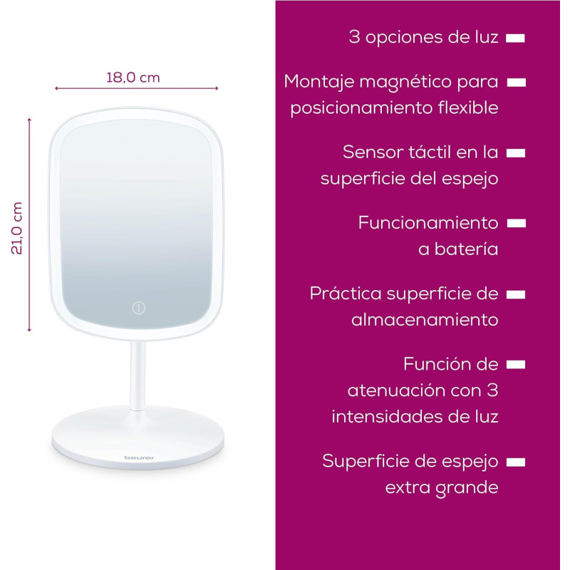 ESPEJO COSMETICO CON LUZ BEURER BS47