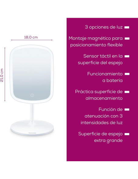 ESPEJO COSMETICO CON LUZ BEURER BS47