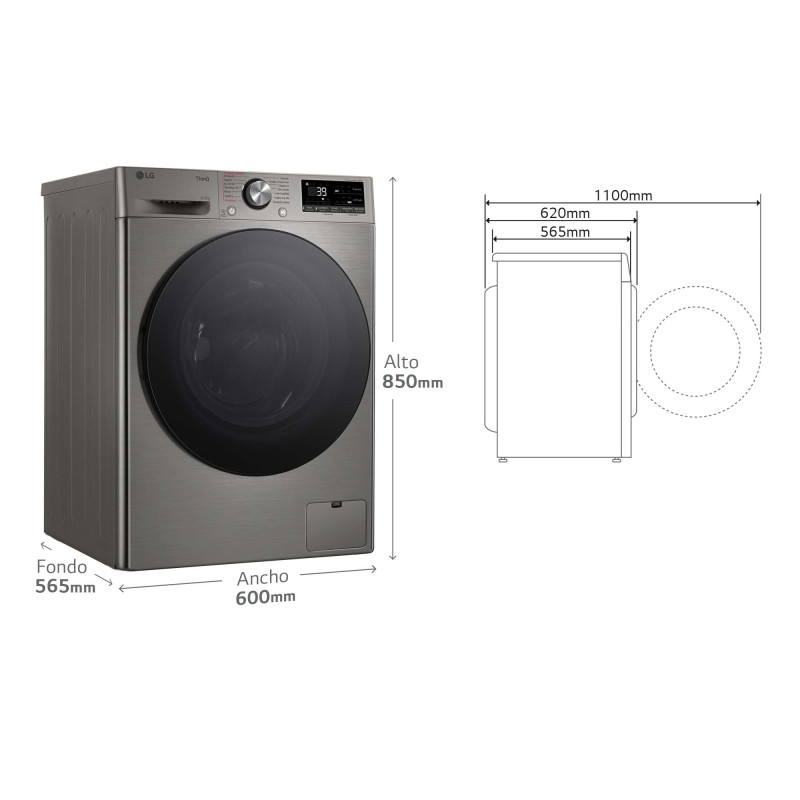 Lavasecadora Lg F4DR7009AGS