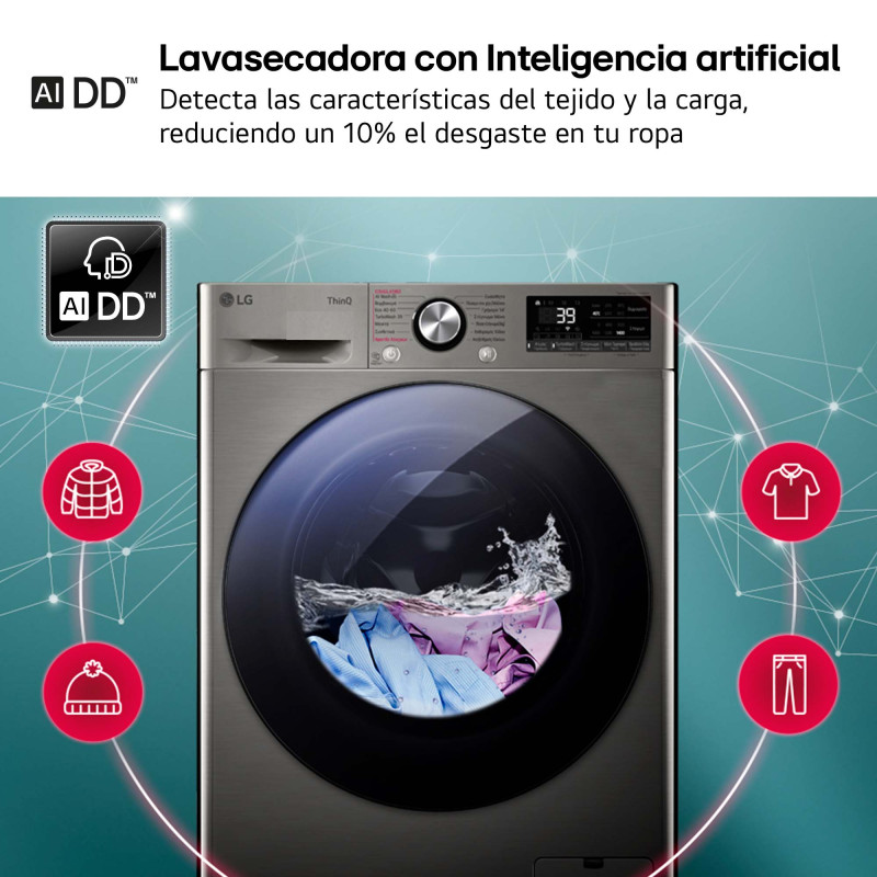 Lavasecadora Lg F4DR7009AGS