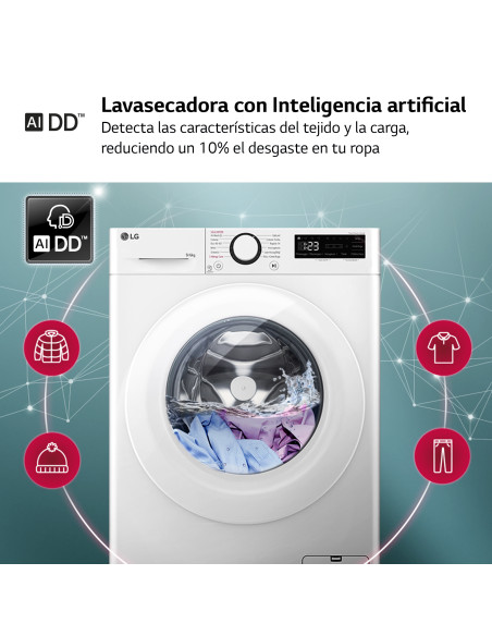 Lavasecadora Lg F4DR5009A3W
