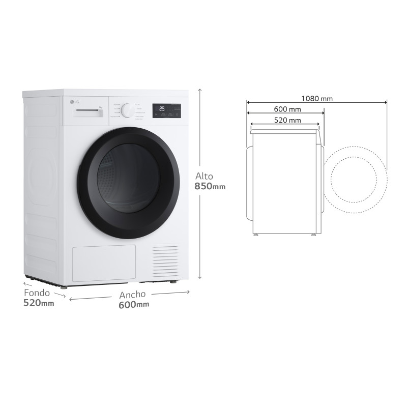 Secadora Lg RHA1008NWK