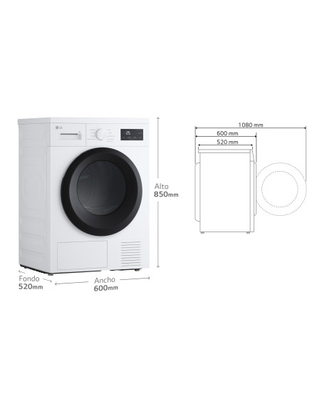 Secadora Lg RHA1008NWK