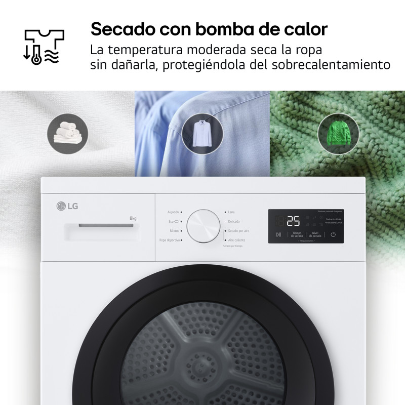 Secadora Lg RHA1008NWK