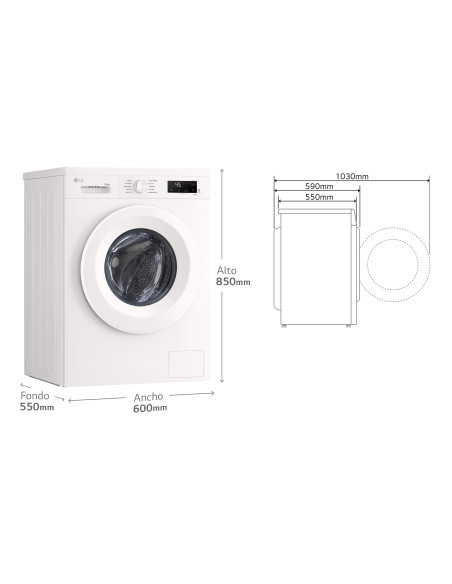 Lavasecadora Lg W4X1085NWH