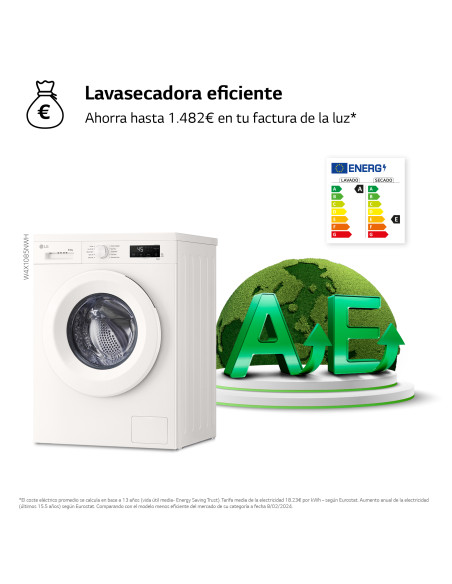 Lavasecadora Lg W4X1085NWH