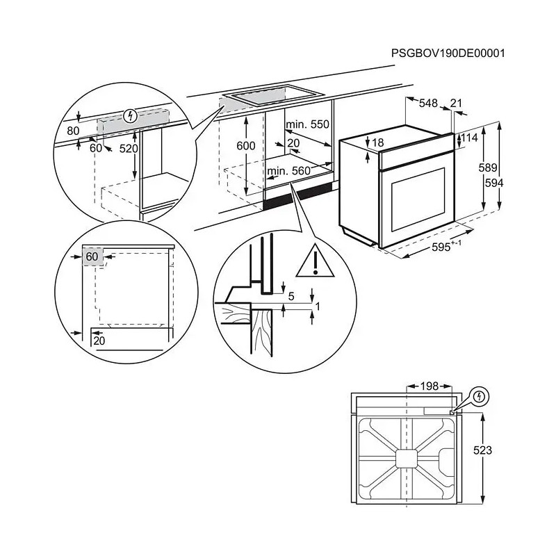 Horno MF pirolitico indep. Aeg OU5PB43PM Horno MF pirolitico indep. Aeg OU5PB43PM