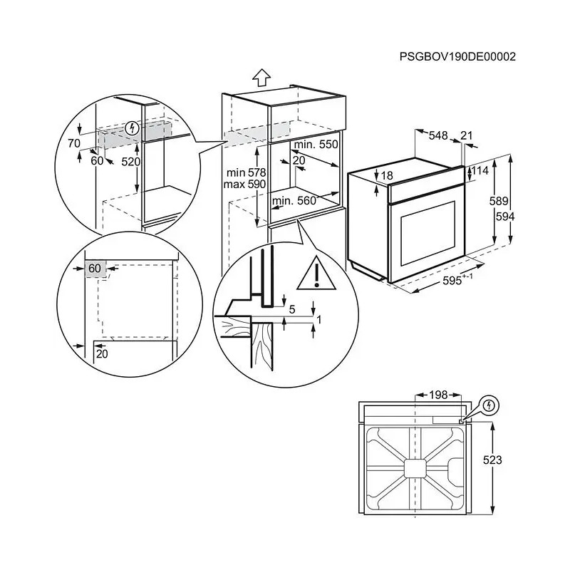 Horno MF pirolitico indep. Aeg OU5PB43PM Horno MF pirolitico indep. Aeg OU5PB43PM