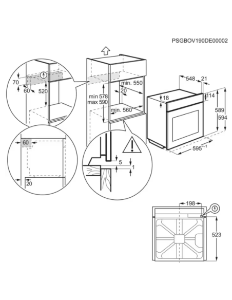 Horno MF pirolitico indep. Aeg TU5PB41ZPB