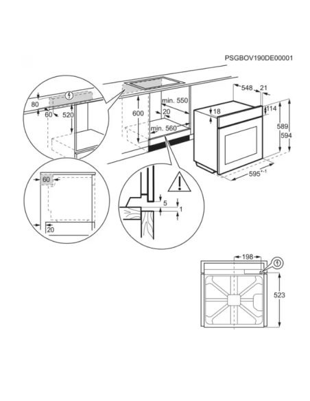 Horno MF pirolitico indep. Aeg TU5PB41ZPB