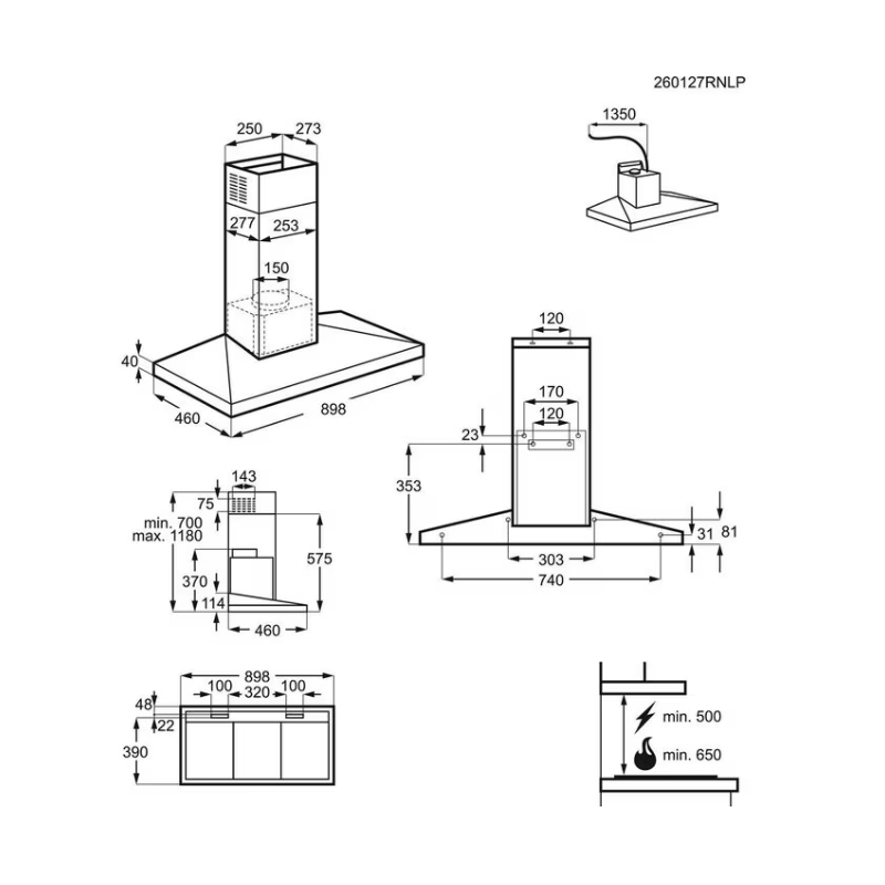 Campana decorativa Electrolux LFC519X