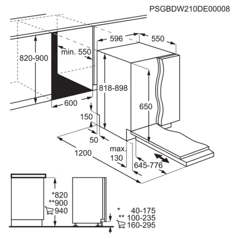 Lavavajillas 60 INT Electrolux E62LB202S