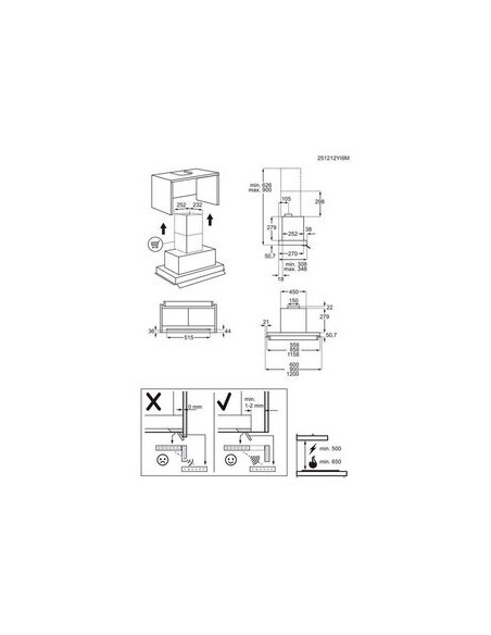 Campana decorativa integrable Aeg GE68D2HB