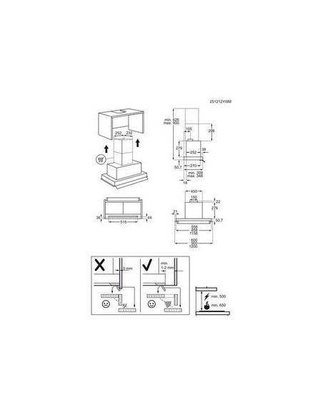 Campana decorativa integrable Aeg GE68D9HB