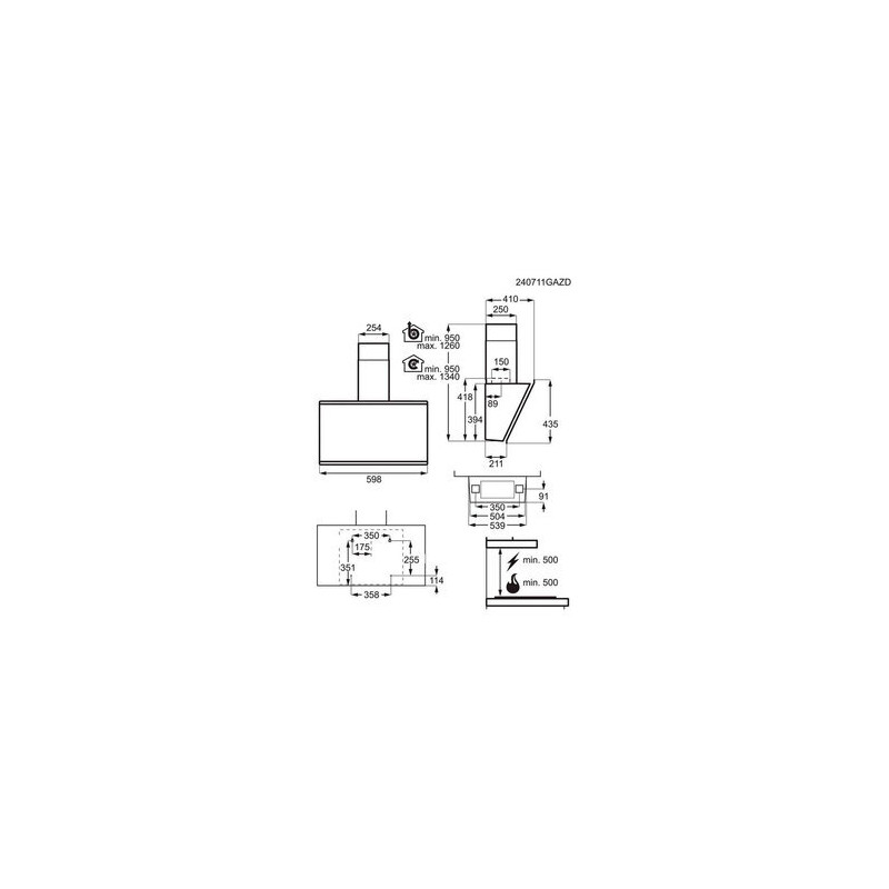 Campana decorativa Aeg GV77D61SZ Campana decorativa Aeg GV77D61SZ