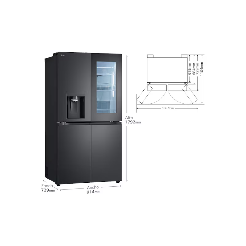 Frigorifico side by side Lg GMG960EVJE Frigorifico side by side Lg GMG960EVJE