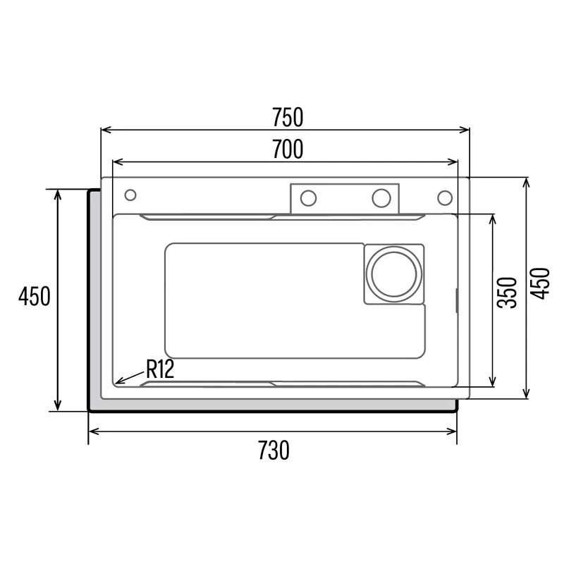 Fregadero inox Cata CDC7540SBK