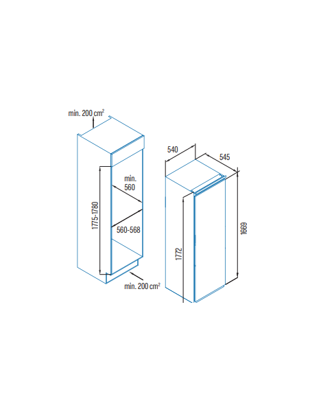 Congelador vertical NF INT Cata ZI54177NF