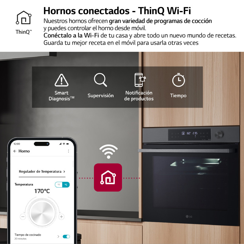 Horno MF pirolitico Lg WS7D7632WB Horno MF pirolitico Lg WS7D7632WB
