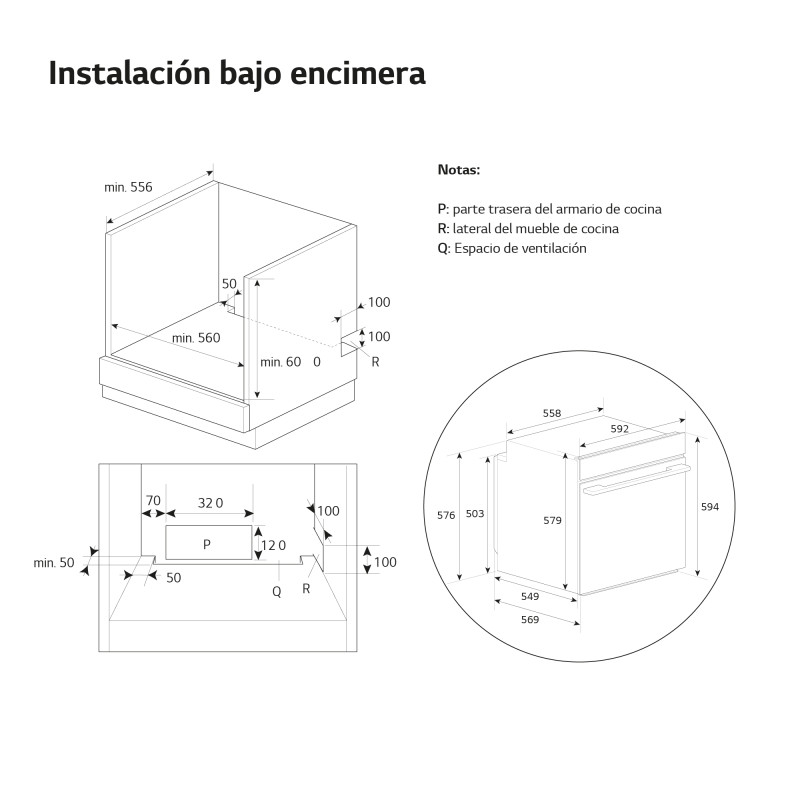 Horno MF pirolitico Lg WSED7665B Horno MF pirolitico Lg WSED7665B