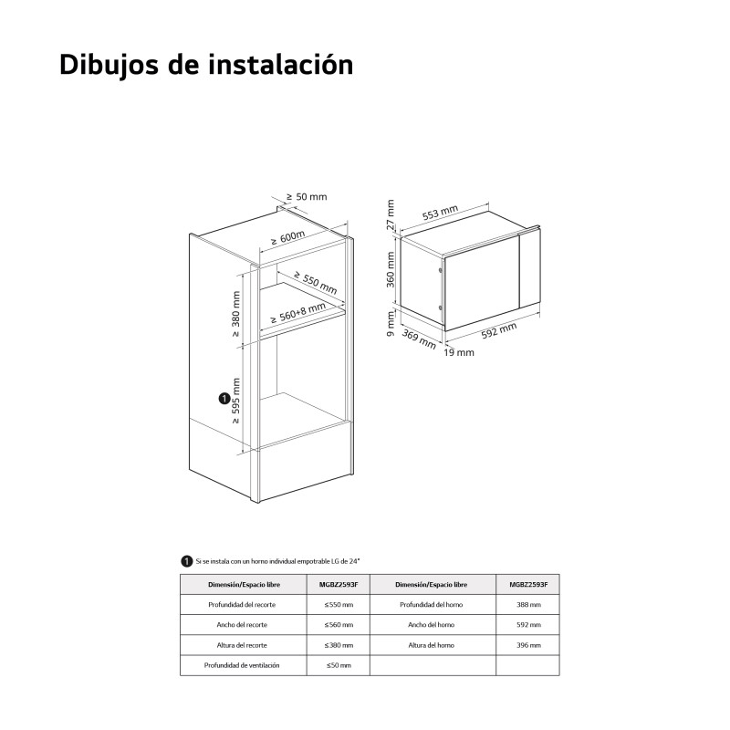 Microondas INT Lg MG7Z2593D Microondas INT Lg MG7Z2593D