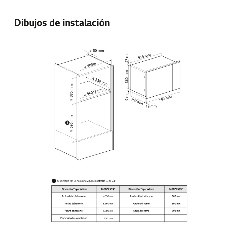 Microondas INT Lg MGBZ2593F Microondas INT Lg MGBZ2593F