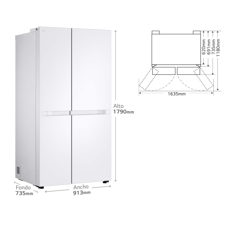 Frigorifico side by side Lg GSBC40SWPE Frigorifico side by side Lg GSBC40SWPE
