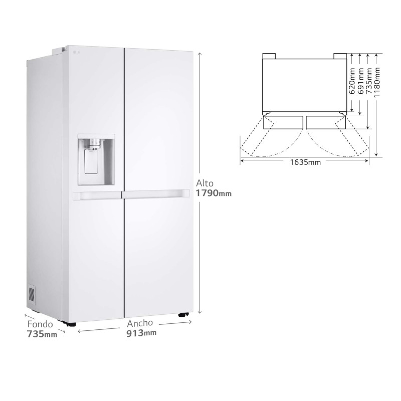 Frigorifico side by side Lg GSLC40SWPE