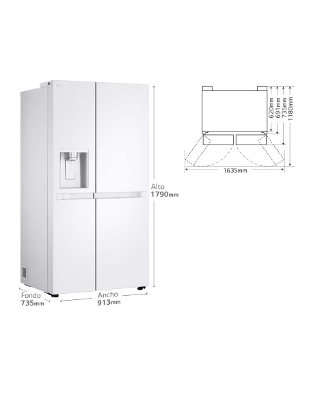 Frigorifico side by side Lg GSLC40SWPE