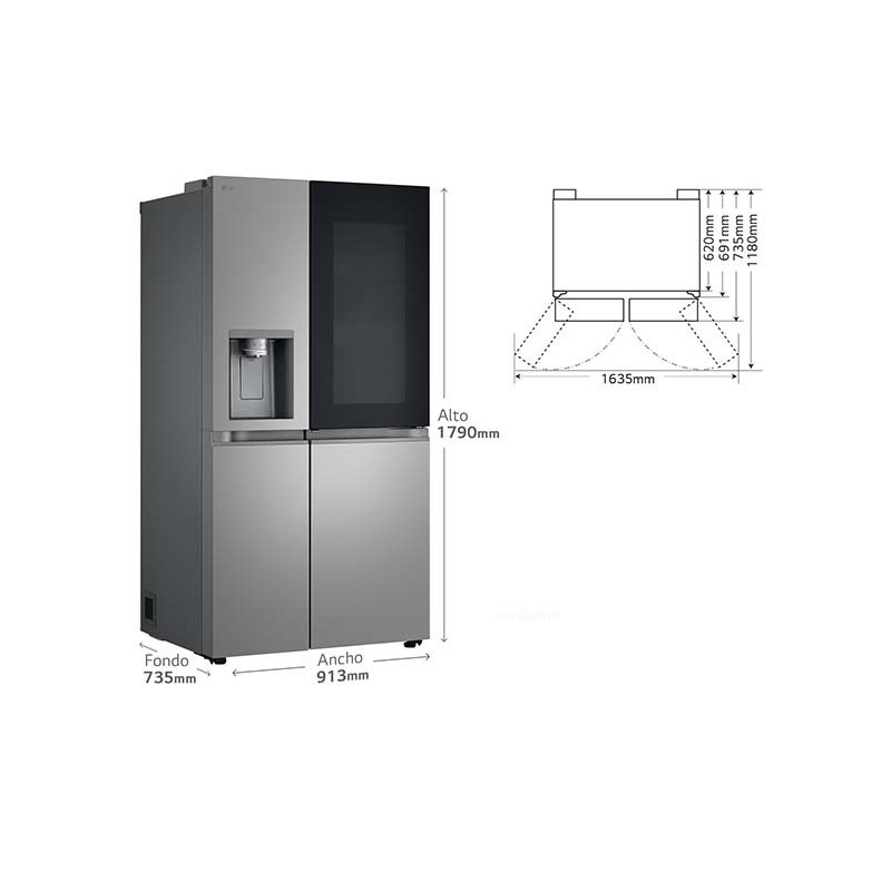 Frigorifico side by side Lg GSXE80PYBD
