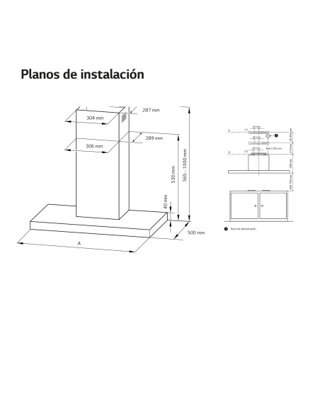 Campana decorativa Lg HCEZ3626S