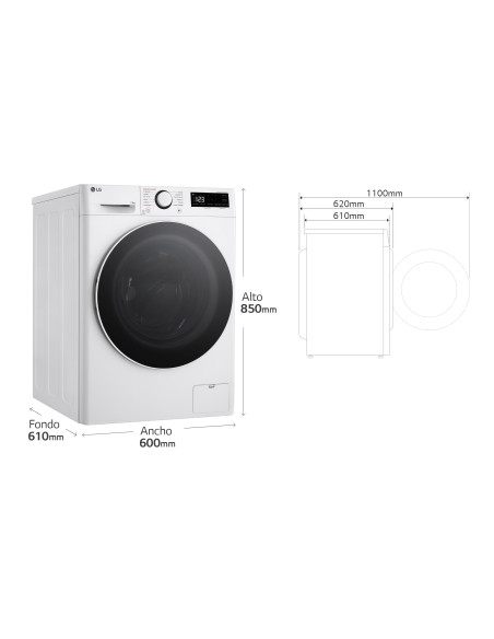 Lavadora Lg F4WR6013A0W