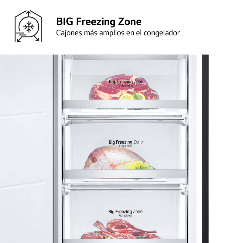 Congelador vertical NF Lg GFM61MCCSF Congelador vertical NF Lg GFM61MCCSF
