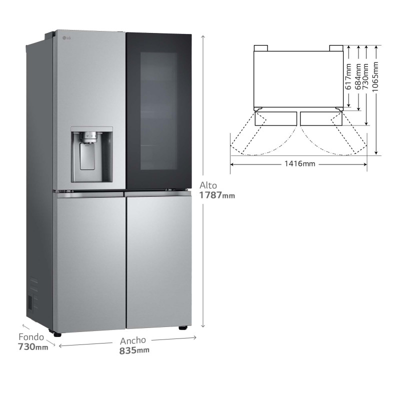 Frigorifico side by side Lg GMG861MBAE