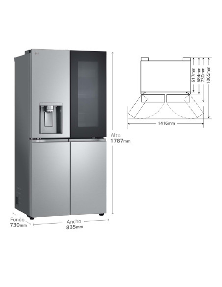 Frigorifico side by side Lg GMG861MBAE