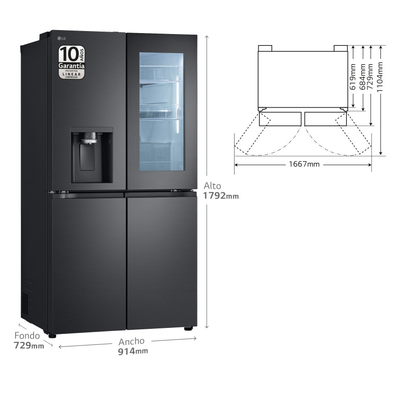 Frigorifico side by side Lg GMG961EVKE Frigorifico side by side Lg GMG961EVKE