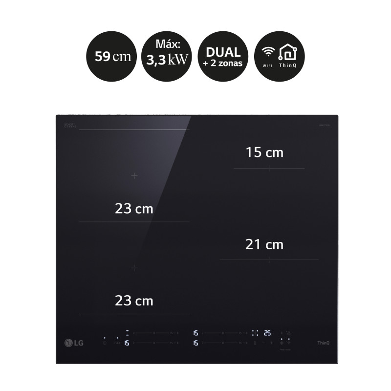 Vitroceramica induccion Lg CBIZ2435B