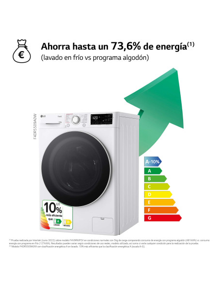 Lavasecadora Lg F4DR5509A0W