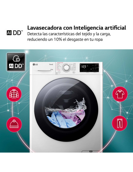 Lavasecadora Lg F4DR5509A0W