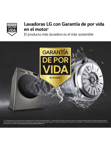 Lavasecadora Lg F4DR7011AGS