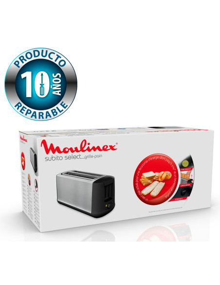 Tostador Moulinex LS342D10, INOX, 2 RANURAS