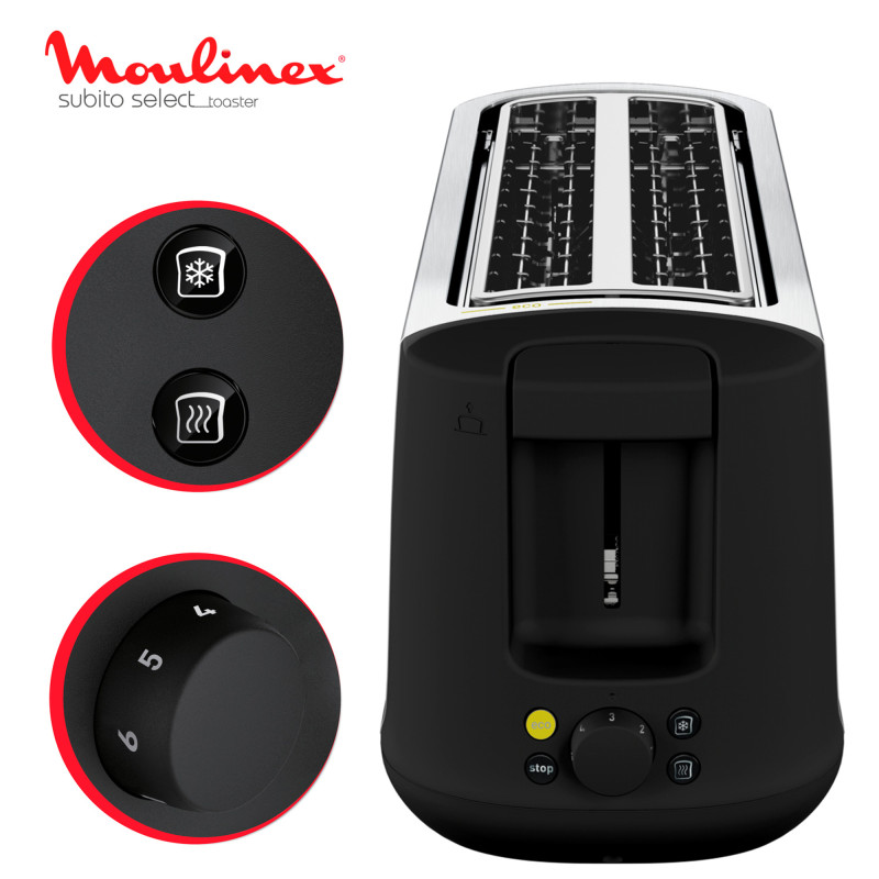 Tostador Moulinex LS342D10, INOX, 2... Tostador Moulinex LS342D10, INOX, 2...