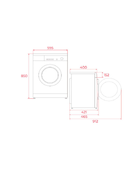 Lavadora frontal Teka WMK10620