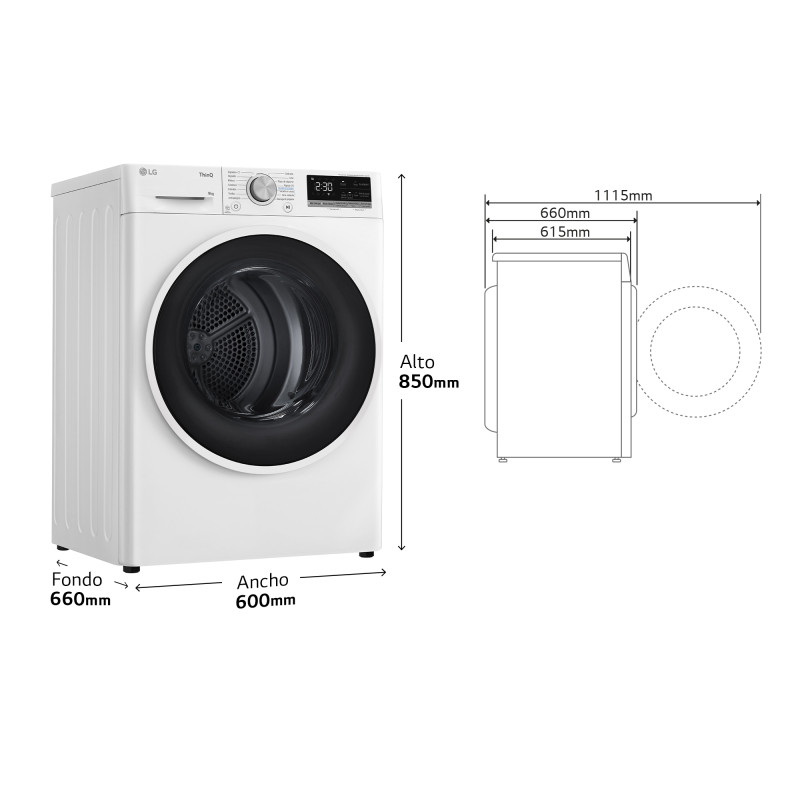 Secadora Lg RH90V5AV6N
