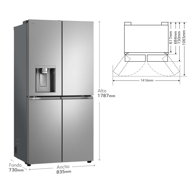 Frigorifico side by side Lg GML860PYFE