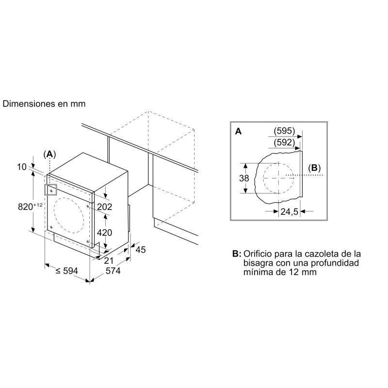Lavasecadora INT Bosch WKD28260ES Lavasecadora INT Bosch WKD28260ES