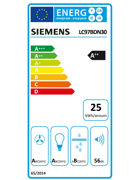 Campana decorativa pared Siemens LC97BDN30