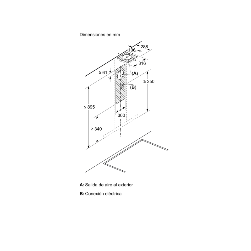 Campana decorativa pared Siemens... Campana decorativa pared Siemens...