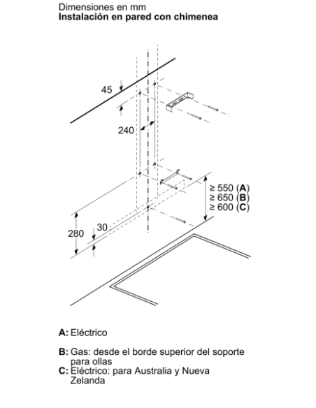 Campana decorativa pared Siemens LC97BDN30